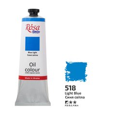 328518 Краска масляная, Синяя светлая (518), 100мл, ROSA Studio