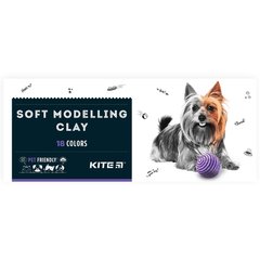 Пластилін восковий Kite Dogs K22-085, 18 кольорів, 360 г