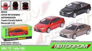 Машина мет. АВТОПРОМ арт.68432 1:33 Toyota Corolla Hybrid, бат.,світ.,звук, відчиняються двері