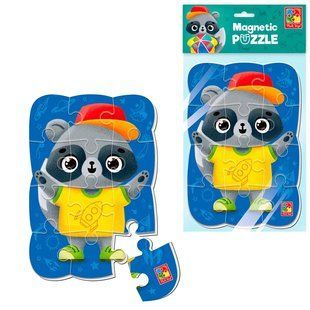 Гра розвиваюча Vladi Toys пазли м'які магнітні А5 Малюк зможе "Єнот" VT3205-91 (укр)