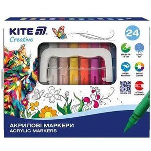 K-1162 Маркери акрилові з рідкими чорнилами, 24шт Kite Creative