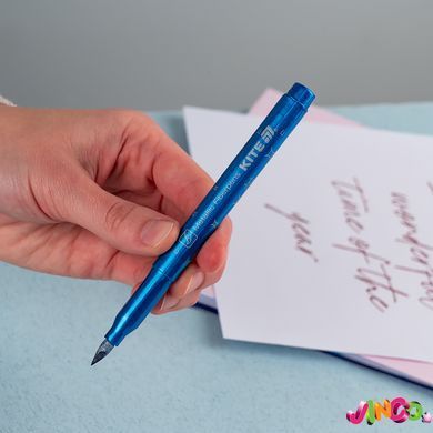 Фломастери-пензлики, набір 6шт, Kite Creative металізовані (K-1149)