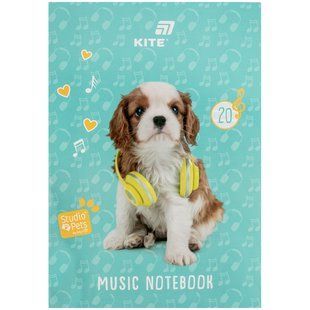 Зошит для нот Kite Studio Pets (SP26-404), A4, 20 аркушів