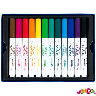 K-1155 Фломастери, набір 12шт, Kite Creative Superwashable Jumbo