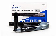 8600-10CB black Маркер Board Сухостираєма, круглий, чорний, 10шт, Marco