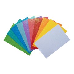 Набор фоамиран Santi Fashion colors с глиттером 10 цветов А4 (742687)