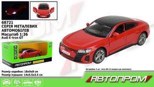 Машина мет. АВТОПРОМ арт. 68721, 1:36 "Audi E-tron GT", батар, світ., звук, відкр.двері, короб.18 *