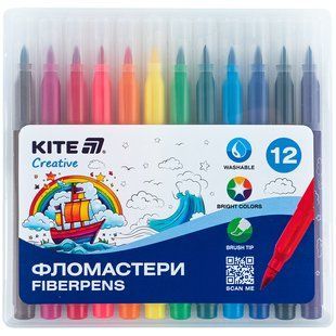 K-1150 Фломастери-пензлики, набір 12шт, Kite Creative
