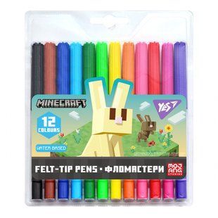 Фломастери Yes 12 кольорів "Minecraft.Spring" (650585)