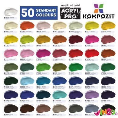 Фарба художня Acryl PRO ART Kompozit, охра жовта, 75 мл (131), 131 охра жовта