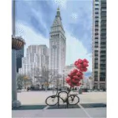 FA40845 Алмазна картина Припаркований велосипед із кульками Strateg розміром 40х50 см кр (FA40845)