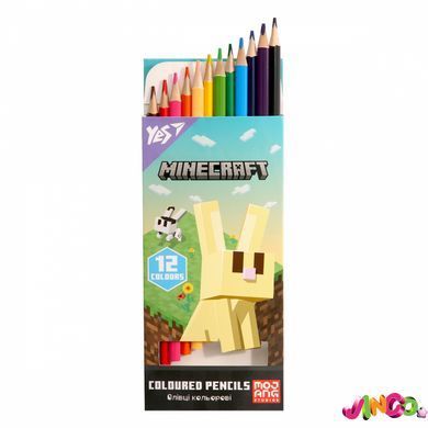 Олівці кольорові Yes 12 кольорів "Minecraft.Spring" (290772)