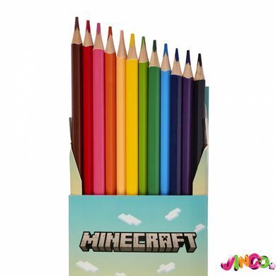 Олівці кольорові Yes 12 кольорів "Minecraft.Spring" (290772)