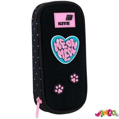 Пенал Kite 662, Pretty Kitty (K26-662-1), Чорний