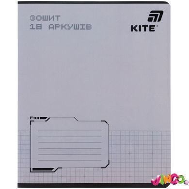 Зошит шкільний Kite One color K26-236-1, 18 аркушів, клітинка