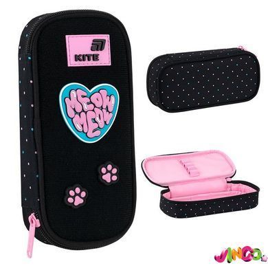 Пенал Kite 662, Pretty Kitty (K26-662-1), Чорний