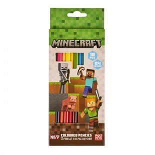 Олівці кольорові Yes 12/24 кольори"Minecraft" (290763)