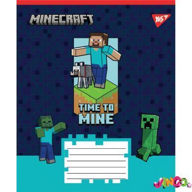 767568 А5 24 кл. Yes Minecraft Walls, зошит учнівський шкільний