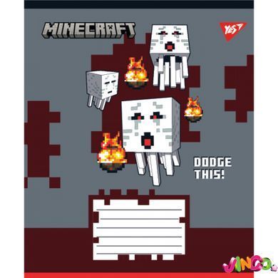 767568 А5 24 кл. Yes Minecraft Walls, зошит учнівський шкільний