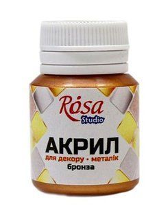 22003 Акрил для декору, 53 Бронза, металік, 20 мл, ROSA Studio