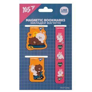 Закладки магнітні Yes Line Friends, 3 шт.