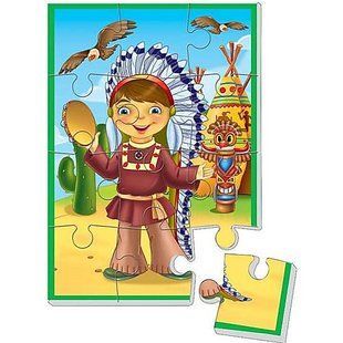 М'які пазли Vladi Toys Хлопчик індіанець (українська) (VT1103-11)