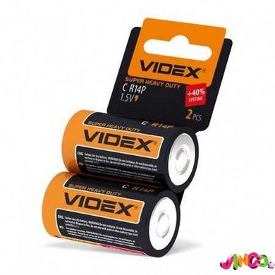 Батарейка Videx R14 (блістер-2 шт.)