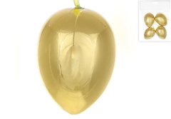 113-212 Набір (4шт) декоративних яєць 6см, колір - золото