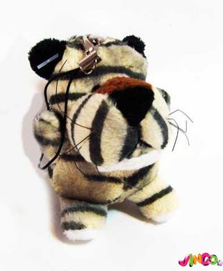 LEO06- 614ABCDEF М'яка іграшка-брелок тигр h=6 см асорті